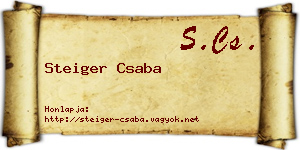 Steiger Csaba névjegykártya